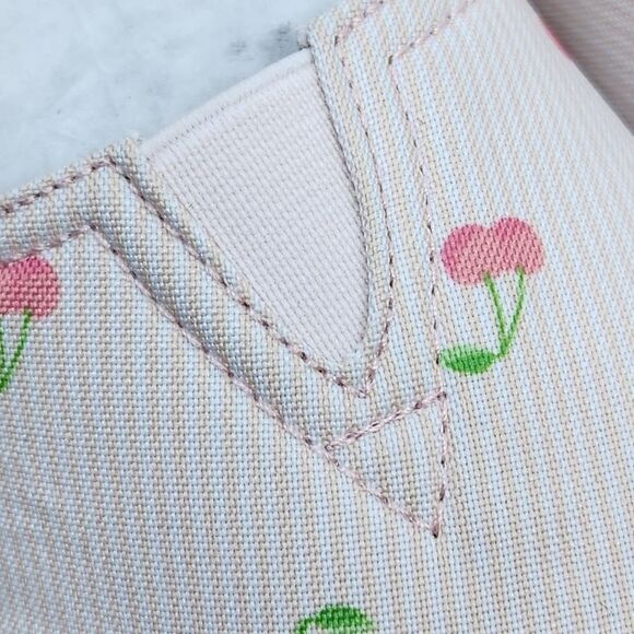 🔸️NWT Isaac Mizrahi Striped Cherry Print Slip On Sneakers Size 8.5 - Picture 10 of 13